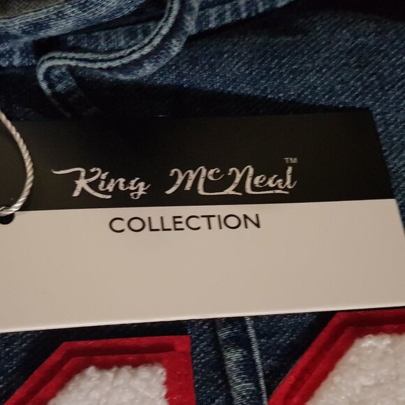 Delta 1913 Chenille Dark Washed Denim Hoodie King Mcneal Women size S - Picture 3 of 3